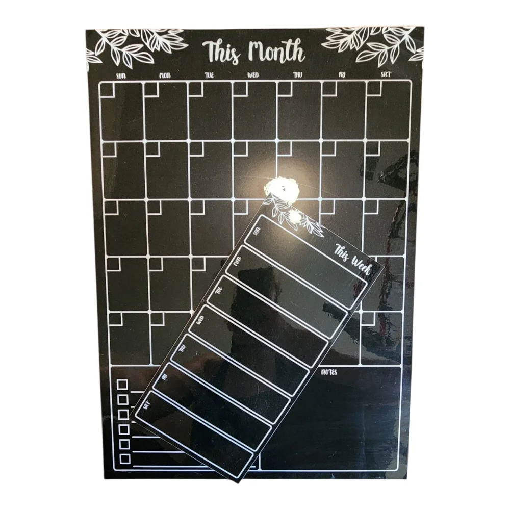 Black and White Monthly and Weekly Planner Set